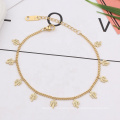 New Arrival Women Cactus Around Clasp 14K Gold Plated Stainless Steel Bracelet Jewelry